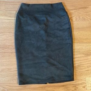 Renee C. Suede Pencil Skirt